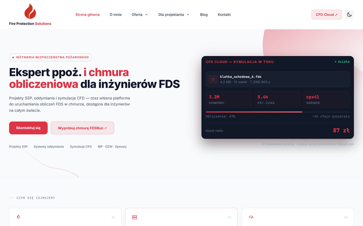 Strona główna FP Solutions w jasnym motywie